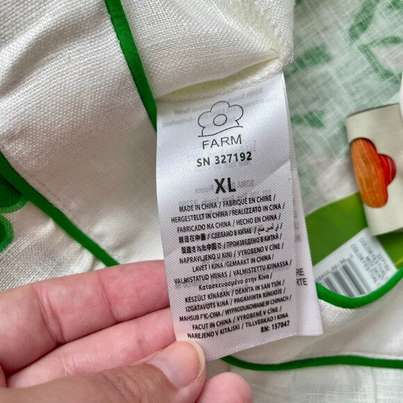 NWT FARM Rio Green and White Floral Linen Midi Skirt - Picture 8 of 10